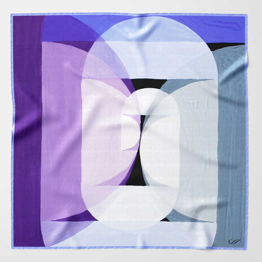 Harmony - Silk Pocket Square - Blue - Solstik