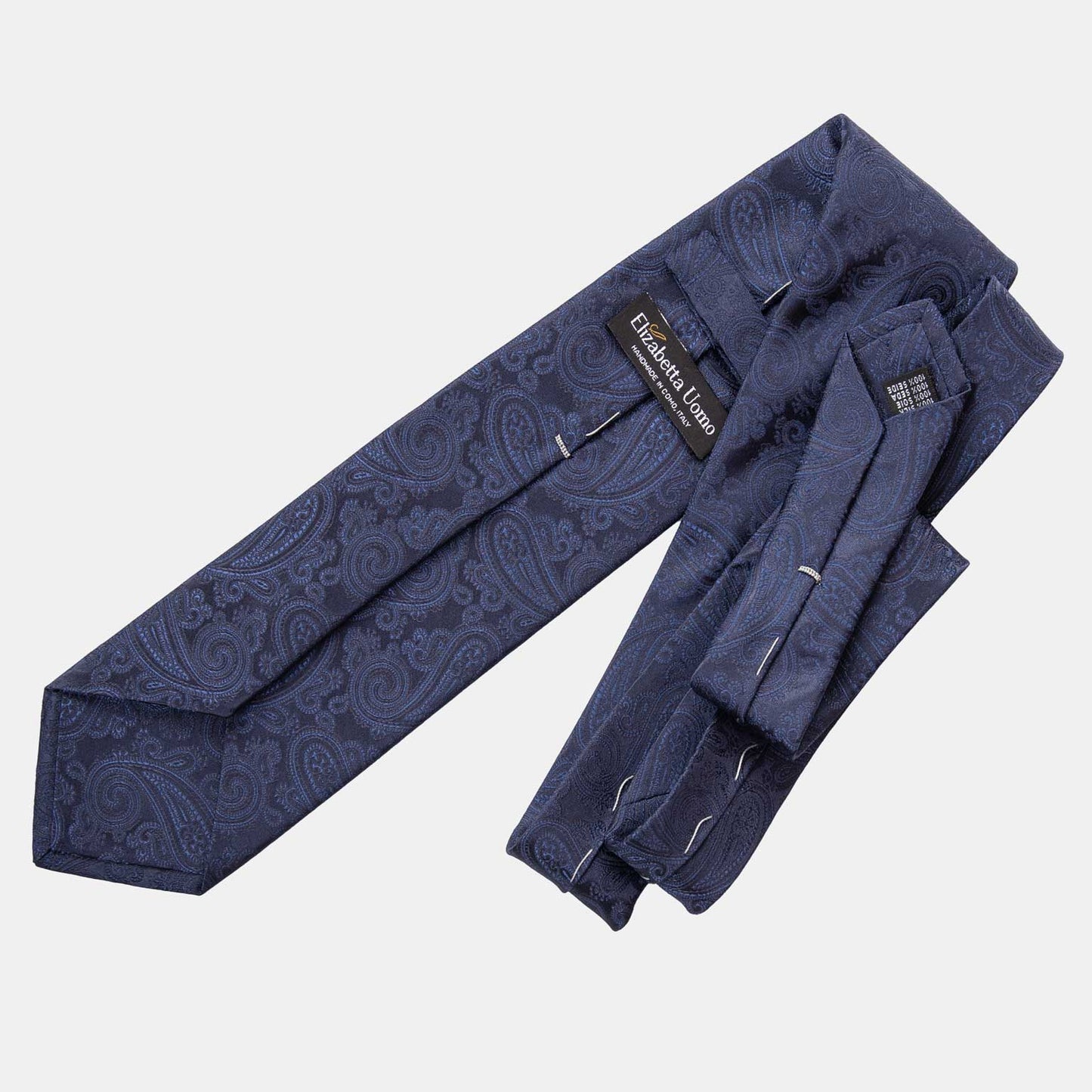 Soave - Silk Jacquard Tie - Midnight Blue - Solstik