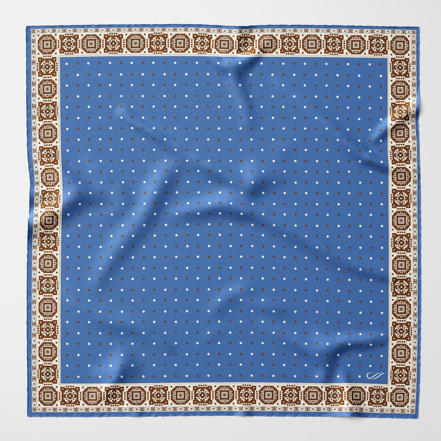 Bergamo - Silk Neckerchief - Blue - Solstik