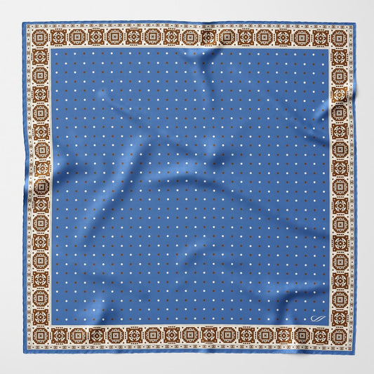 Bergamo - Silk Neckerchief - Blue - Solstik
