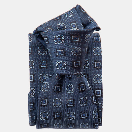 Trento - Silk Jacquard Tie - Blue - Solstik