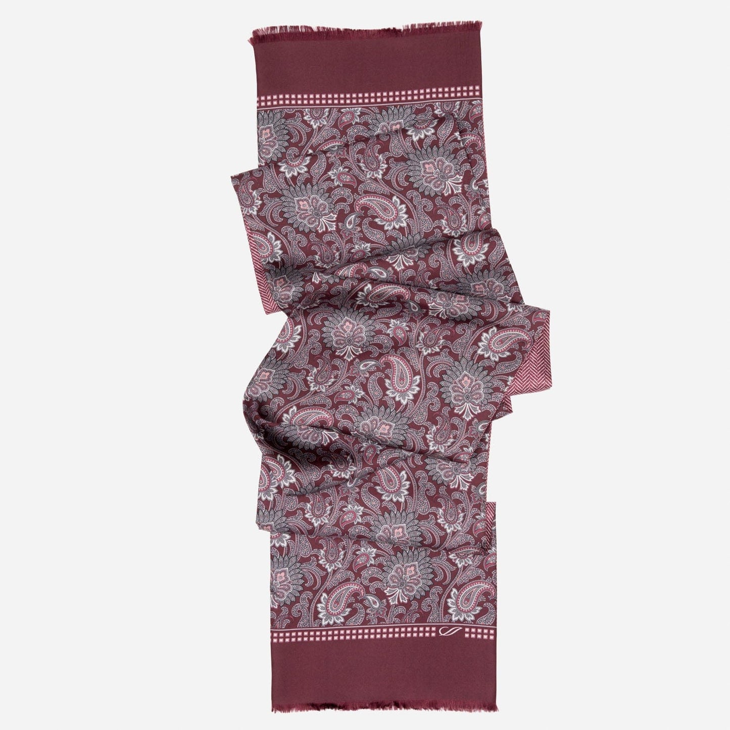 Pasquino - Reversible Silk Scarf - Wine - Solstik