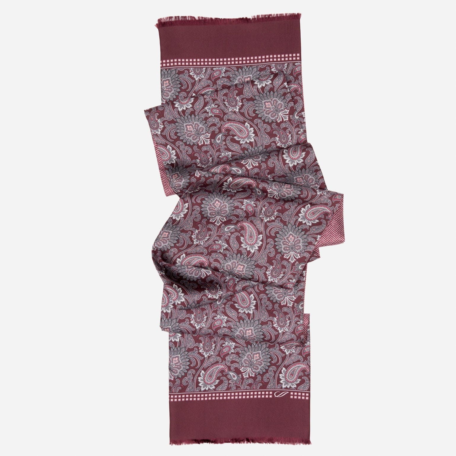 Pasquino - Reversible Silk Scarf - Wine - Solstik