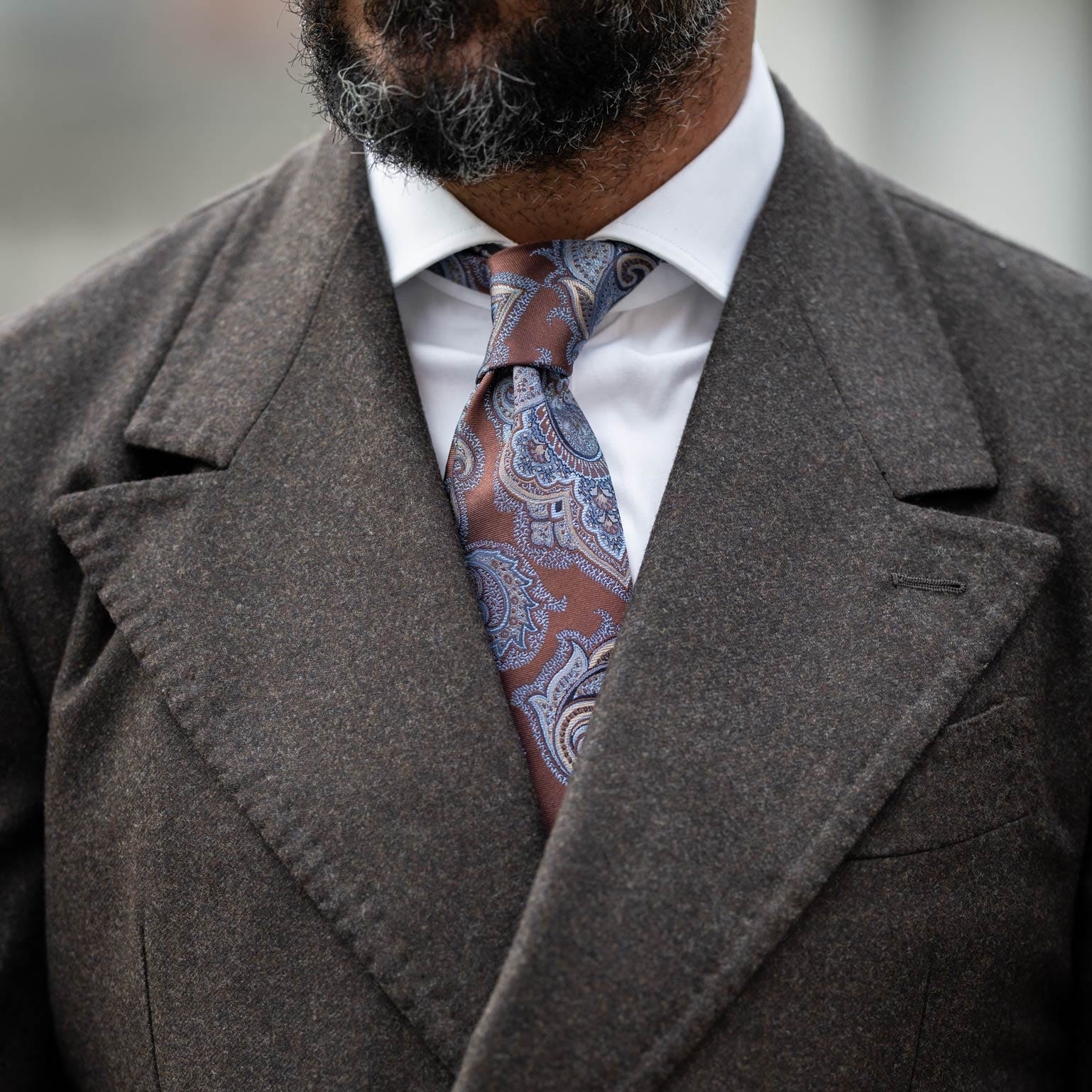 Cortina - Silk Jacquard Tie - Copper - Solstik