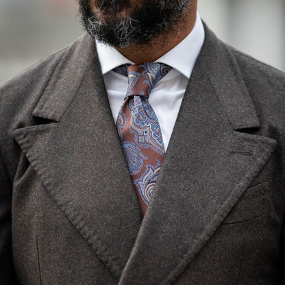 Cortina - Silk Jacquard Tie - Copper - Solstik