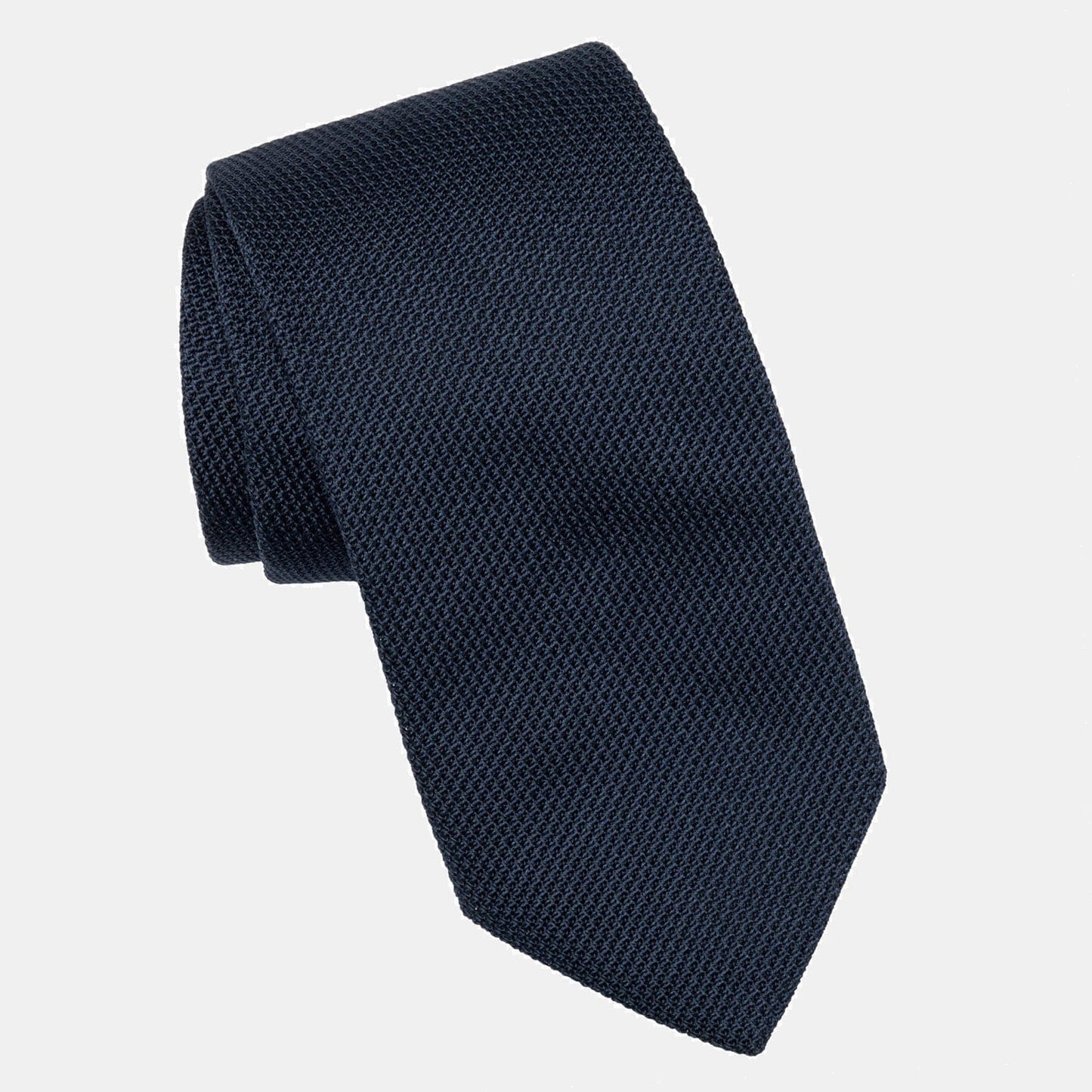 Cavour - Dark Navy Silk Grenadine Tie - Solstik