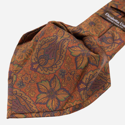 Trevi - Printed Madder Silk Tie - Ginger - Solstik