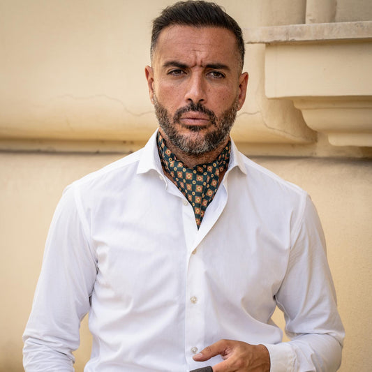 Barberini - Silk Ascot Cravat Tie - Forest - Solstik