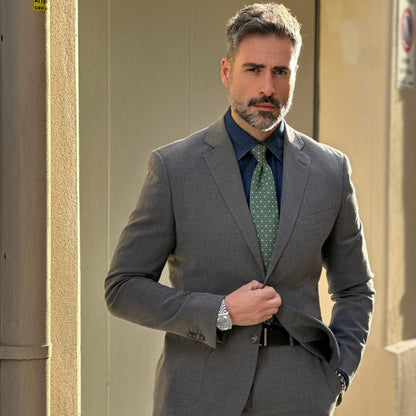 Siracusa - Printed Silk Tie - Green - Solstik