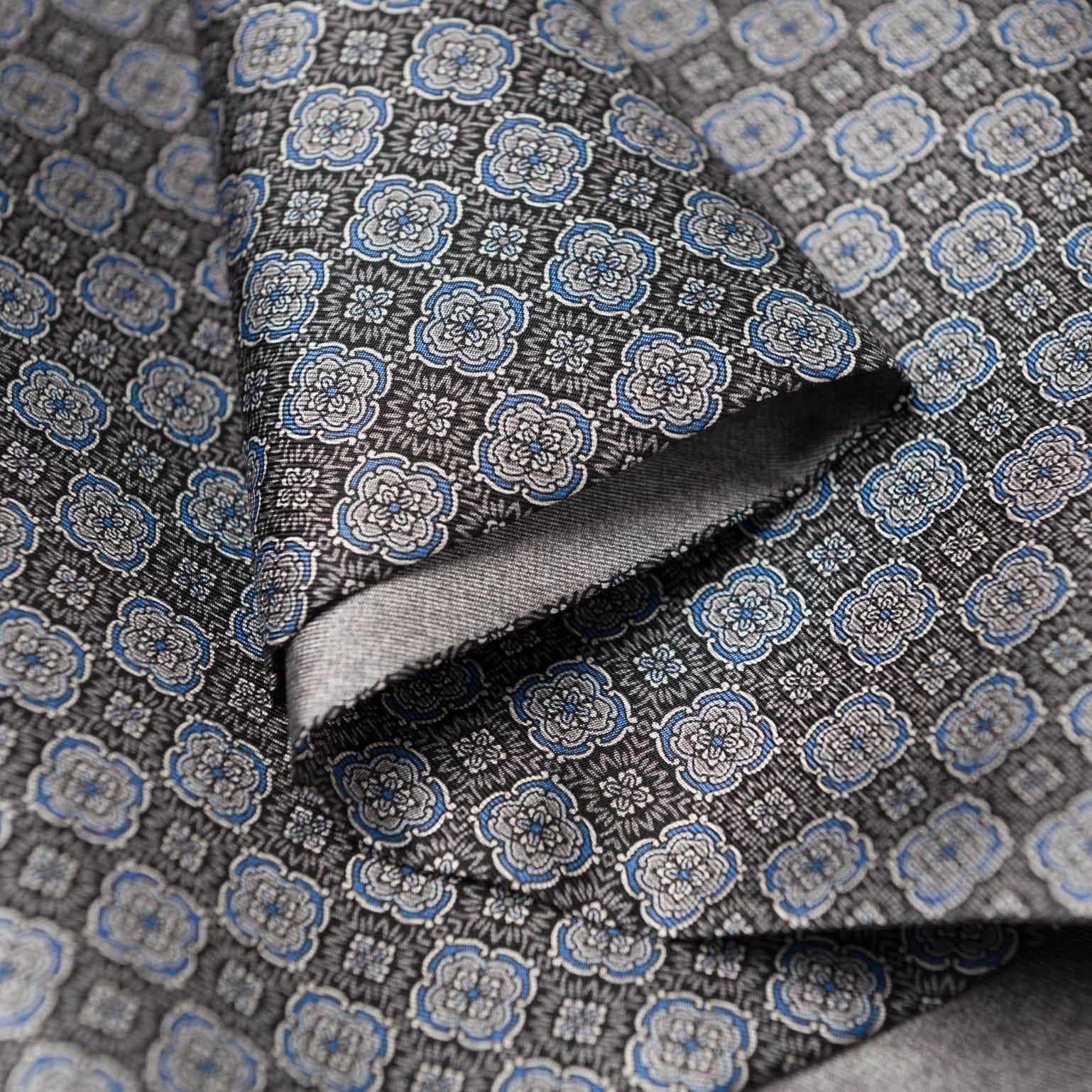 Palazzo - Reversible Silk Scarf - Charcoal - Solstik
