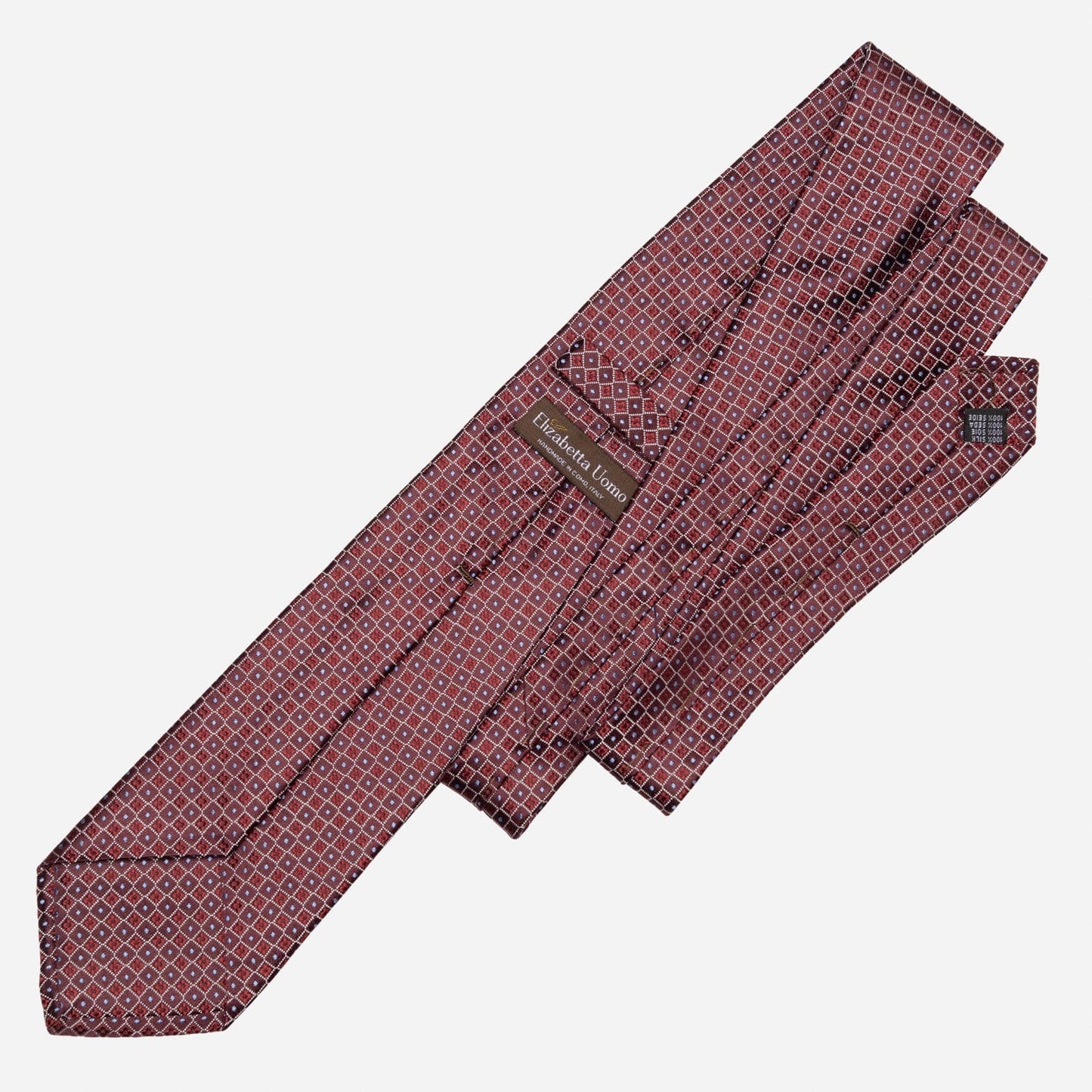 Ravenna - Silk Jacquard Tie - Burgundy - Solstik