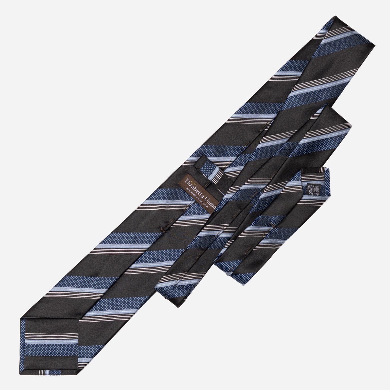 Corso - Silk Jacquard Tie - Black & Blue - Solstik