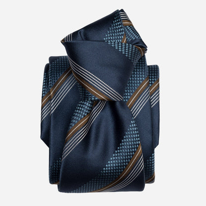 Corso - Silk Jacquard Tie - Petrol Blue - Solstik