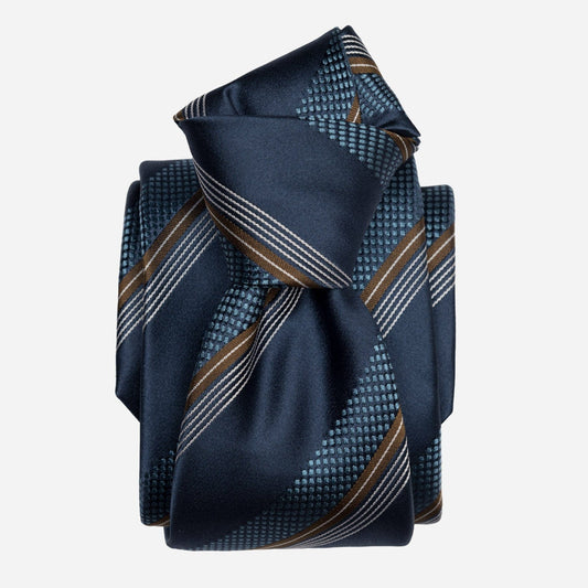 Corso - Silk Jacquard Tie - Petrol Blue - Solstik