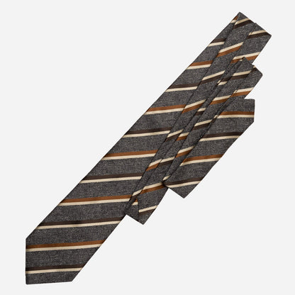 Velletri - Silk Jacquard Tie - Steel - Solstik