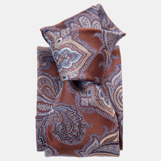 Cortina - Silk Jacquard Tie - Copper - Solstik