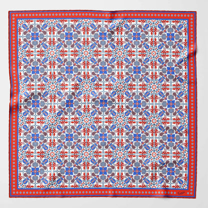 Nebbiolo - Silk Pocket Square - Red - Solstik