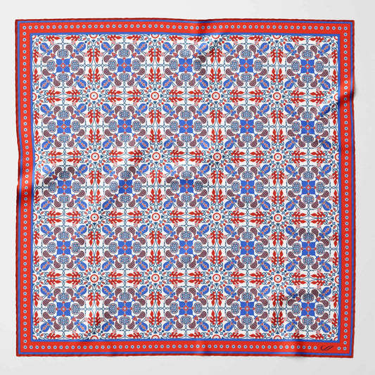 Nebbiolo - Silk Pocket Square - Red - Solstik