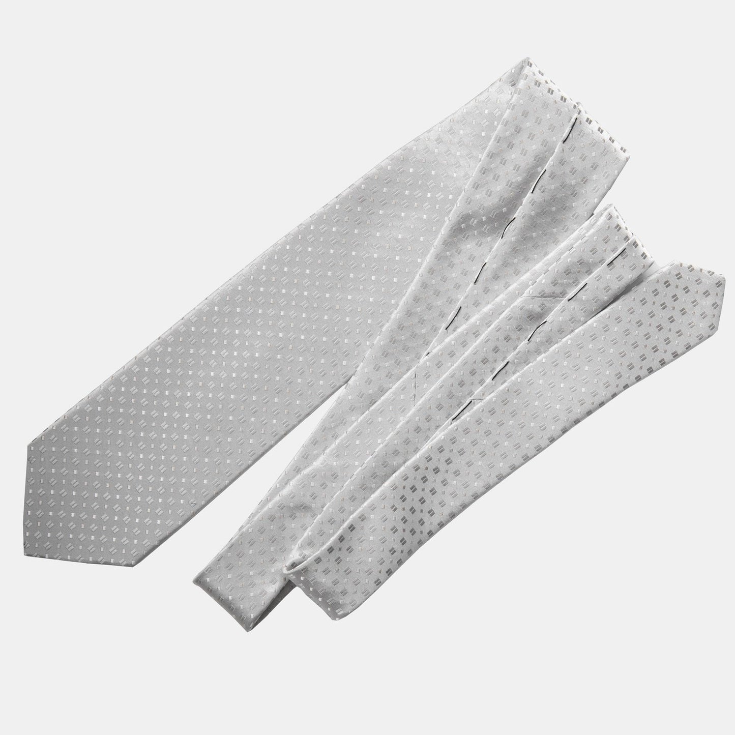 Barbera - Silk Jacquard Tie - Silver