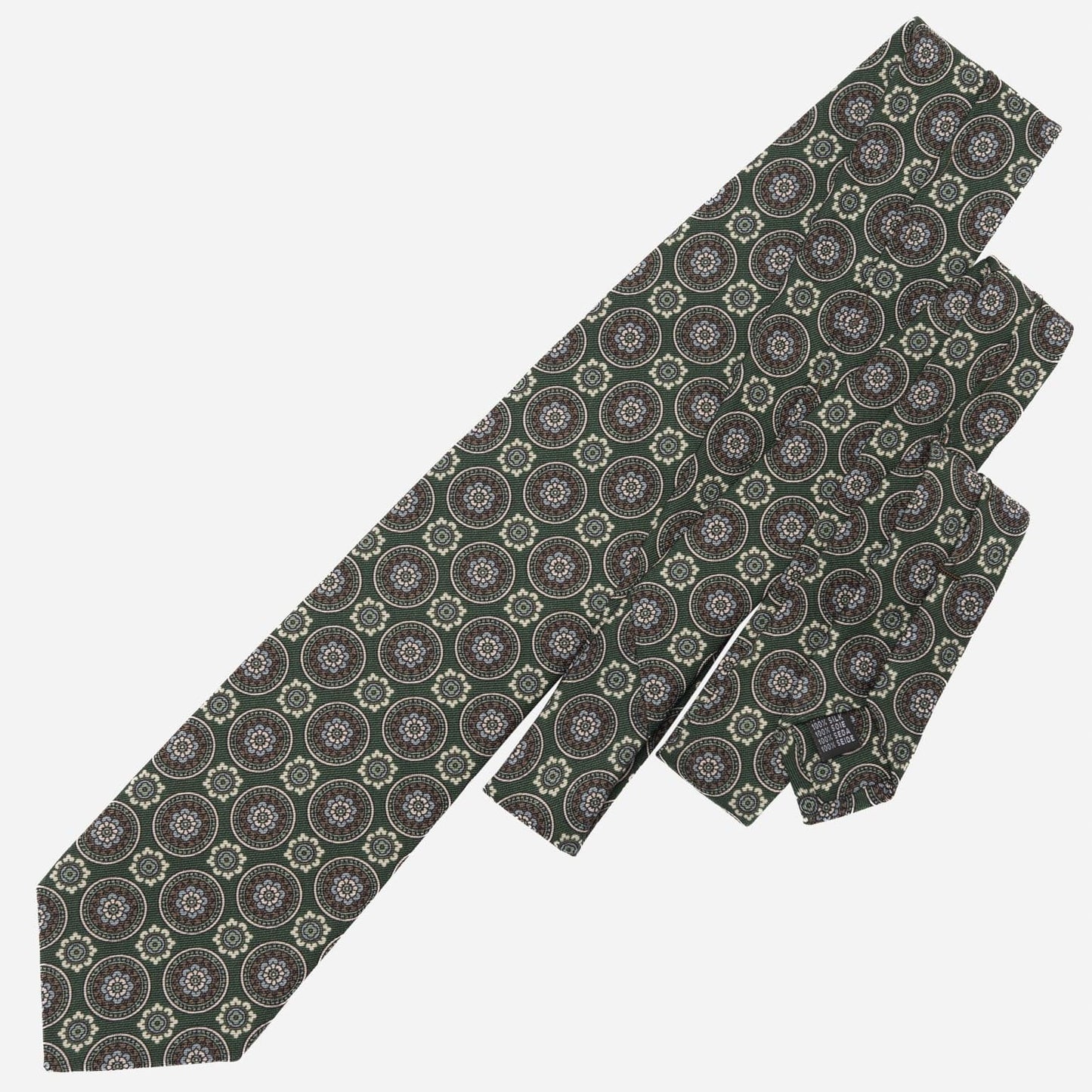 La Vigna - Printed Wool & Silk Tie - Green - Solstik