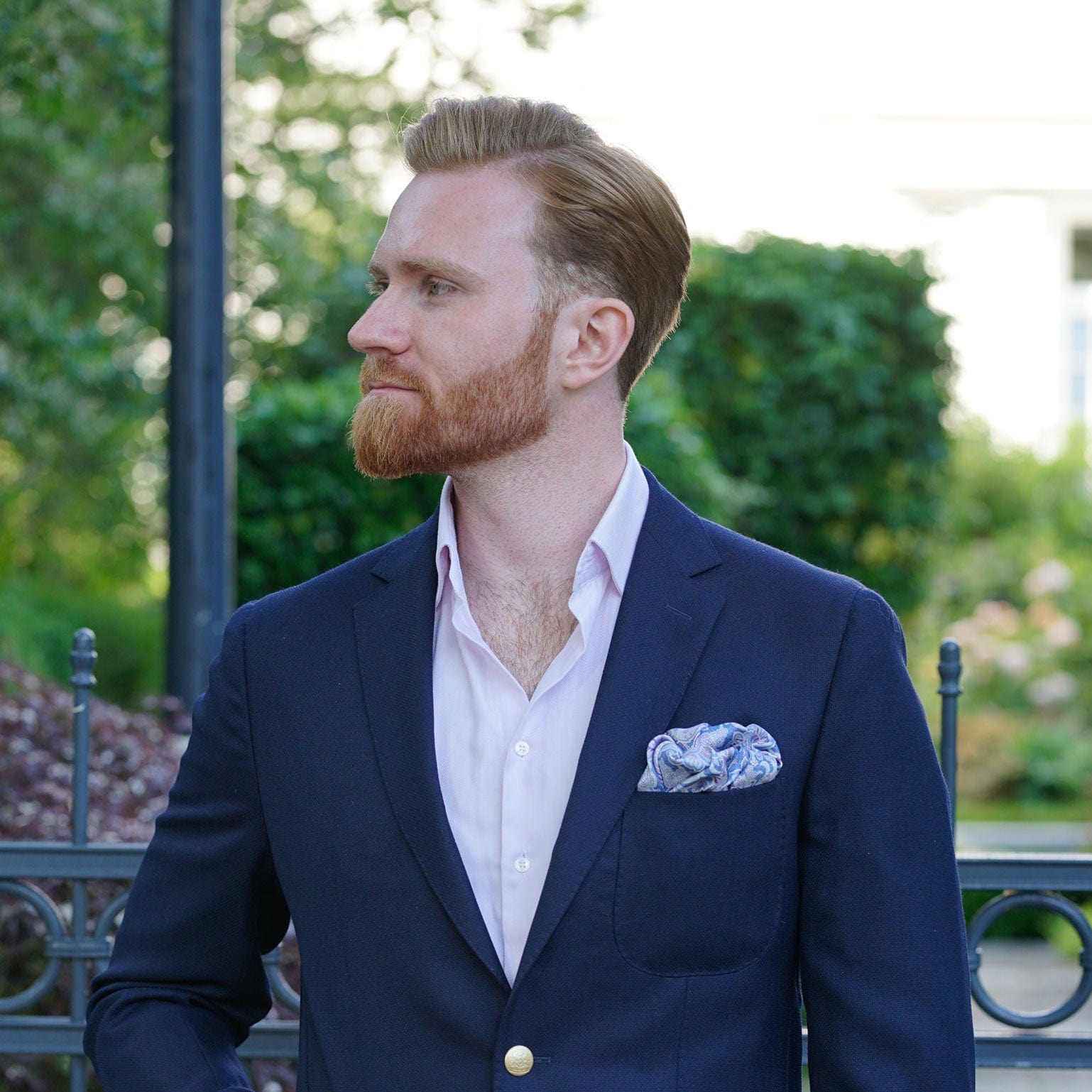 Assisi - Double Sided Silk Pocket Square - Lavender - Solstik