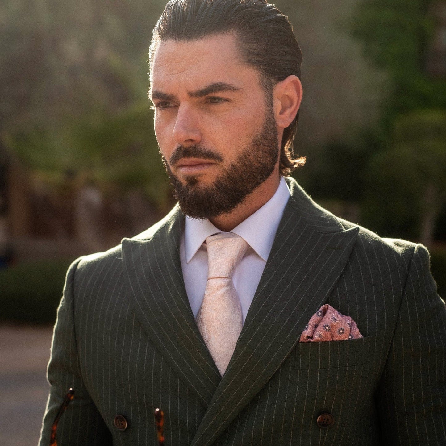 Montecarlo - Silk Jacquard Tie - Pink - Solstik