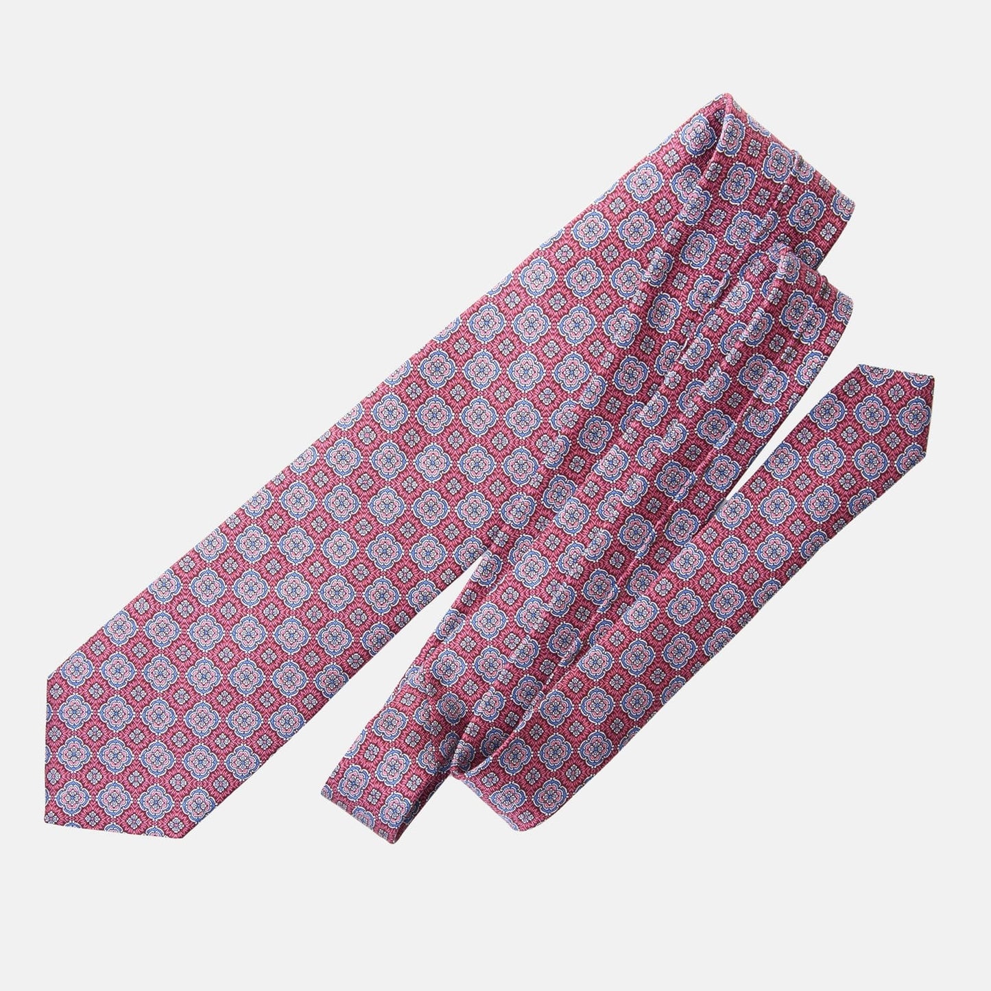 Veneto - Printed Silk Tie - Claret Red - Solstik