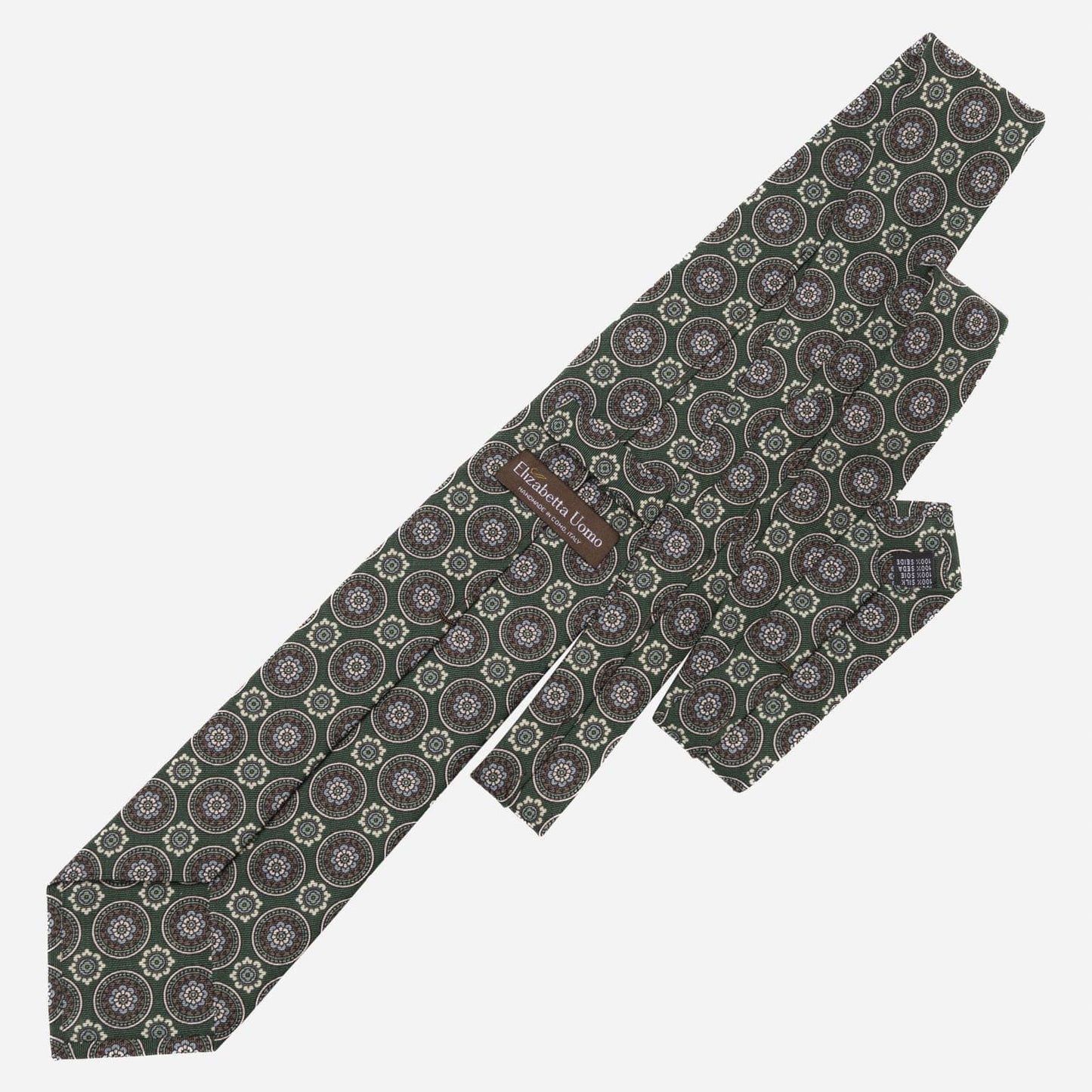 La Vigna - Printed Wool & Silk Tie - Green - Solstik
