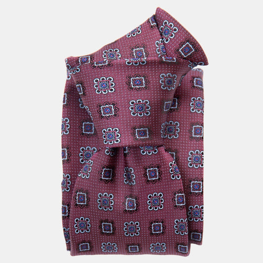 Trento - Silk Jacquard Tie - Raspberry - Solstik
