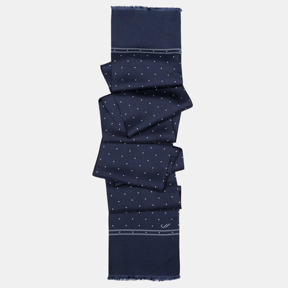 Savona - Slim Silk Scarf - Midnight Blue - Solstik