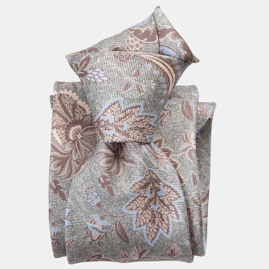 Medici - Printed Silk Tie - Soft Jade - Solstik