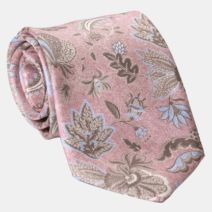 Medici - Printed Silk Tie - Pink - Solstik