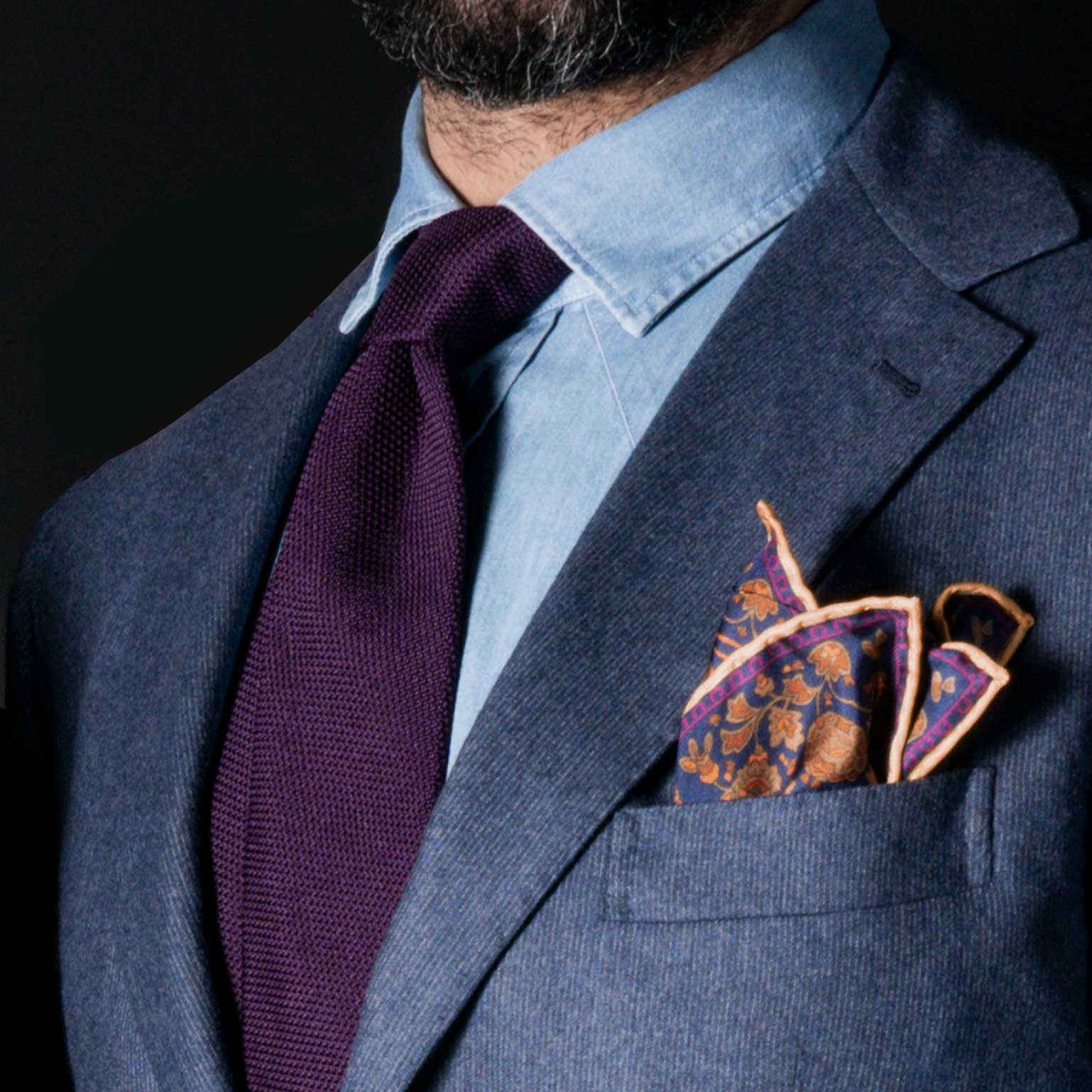 Plum - Silk Grenadine Tie - Solstik