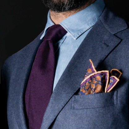 Plum - Silk Grenadine Tie - Solstik