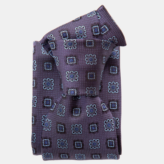Trento - Silk Jacquard Tie - Plum - Solstik