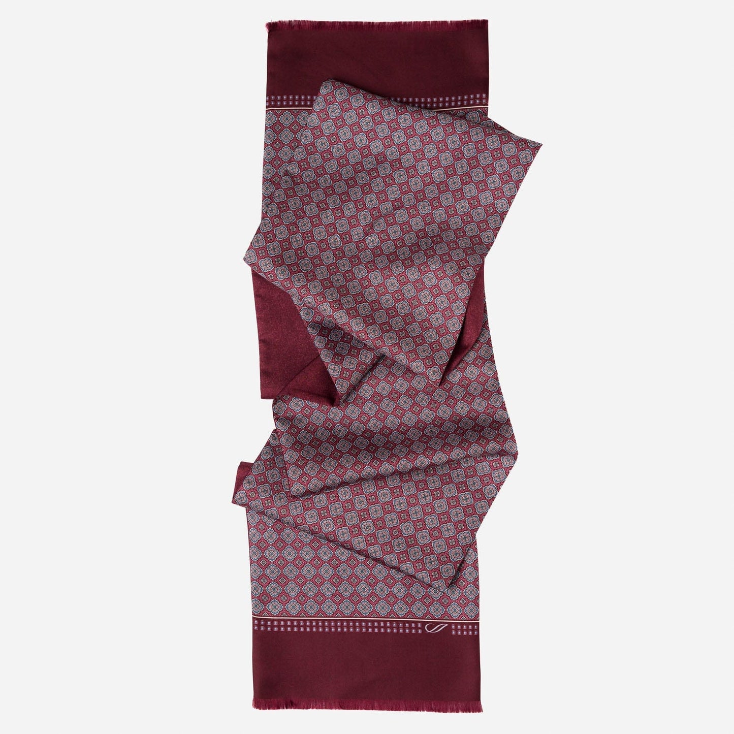 Palazzo - Reversible Silk Scarf - Claret Red - Solstik