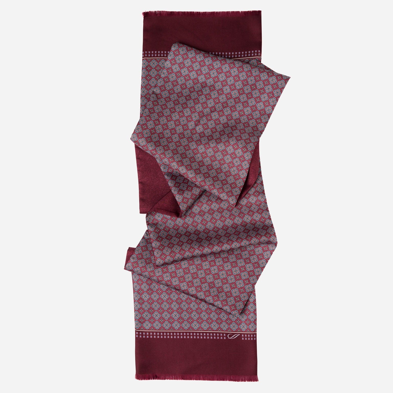 Palazzo - Reversible Silk Scarf - Claret Red - Solstik