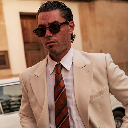 Battisti - Silk Jacquard Tie - Ginger - Solstik