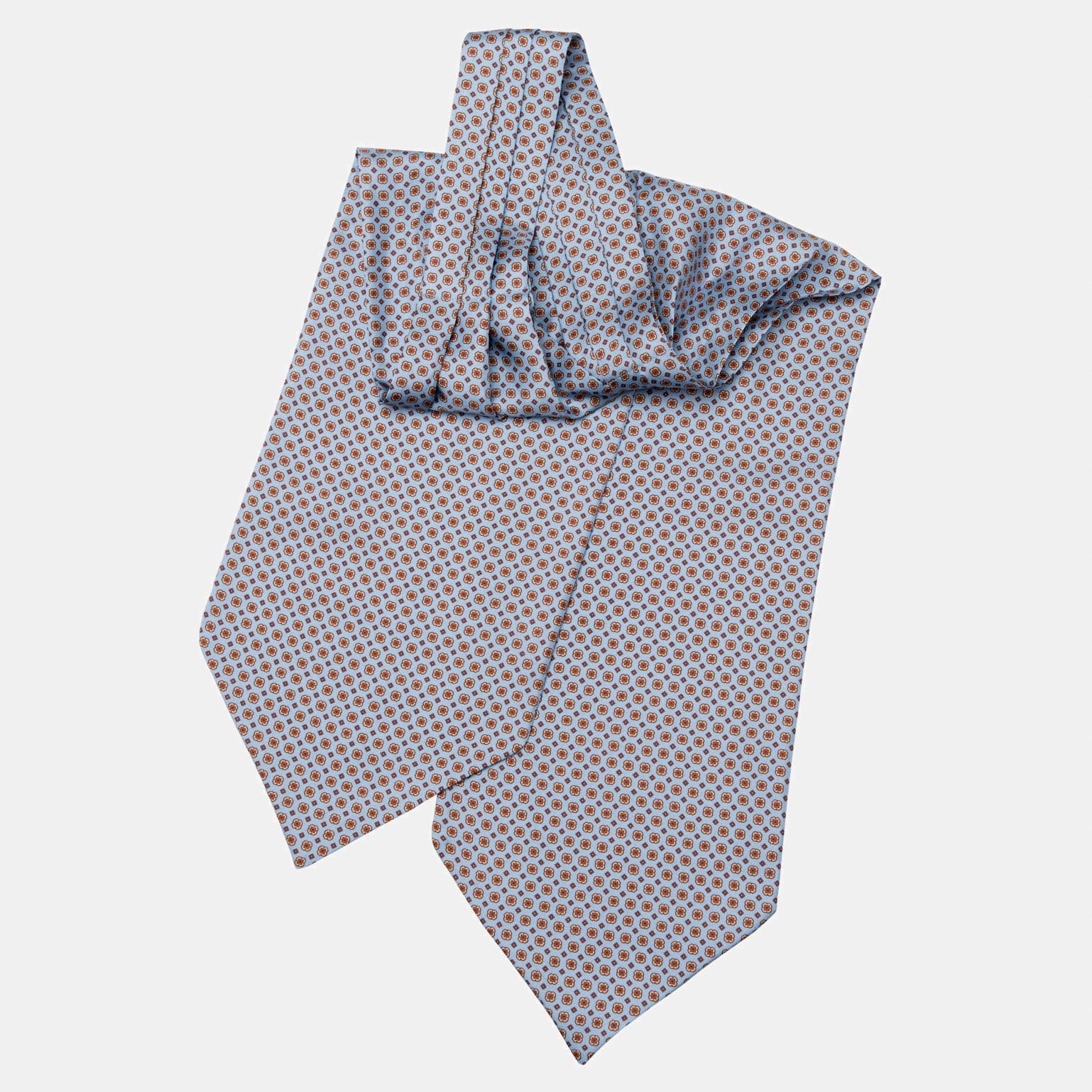 Navona - Silk Ascot Cravat Tie - Azure - Solstik