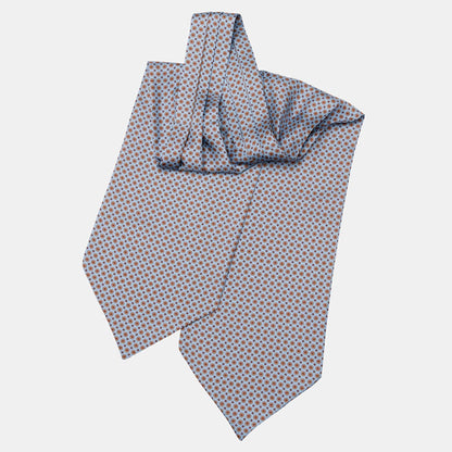 Navona - Silk Ascot Cravat Tie - Azure - Solstik
