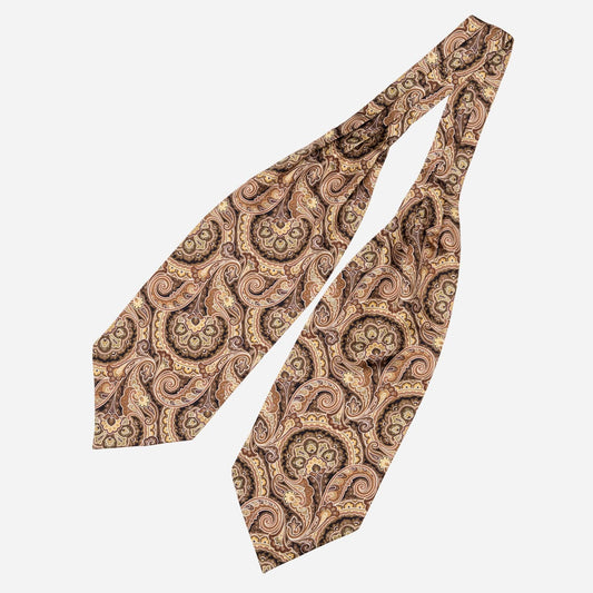 Bugatti - Silk Ascot Cravat Tie - Walnut - Solstik