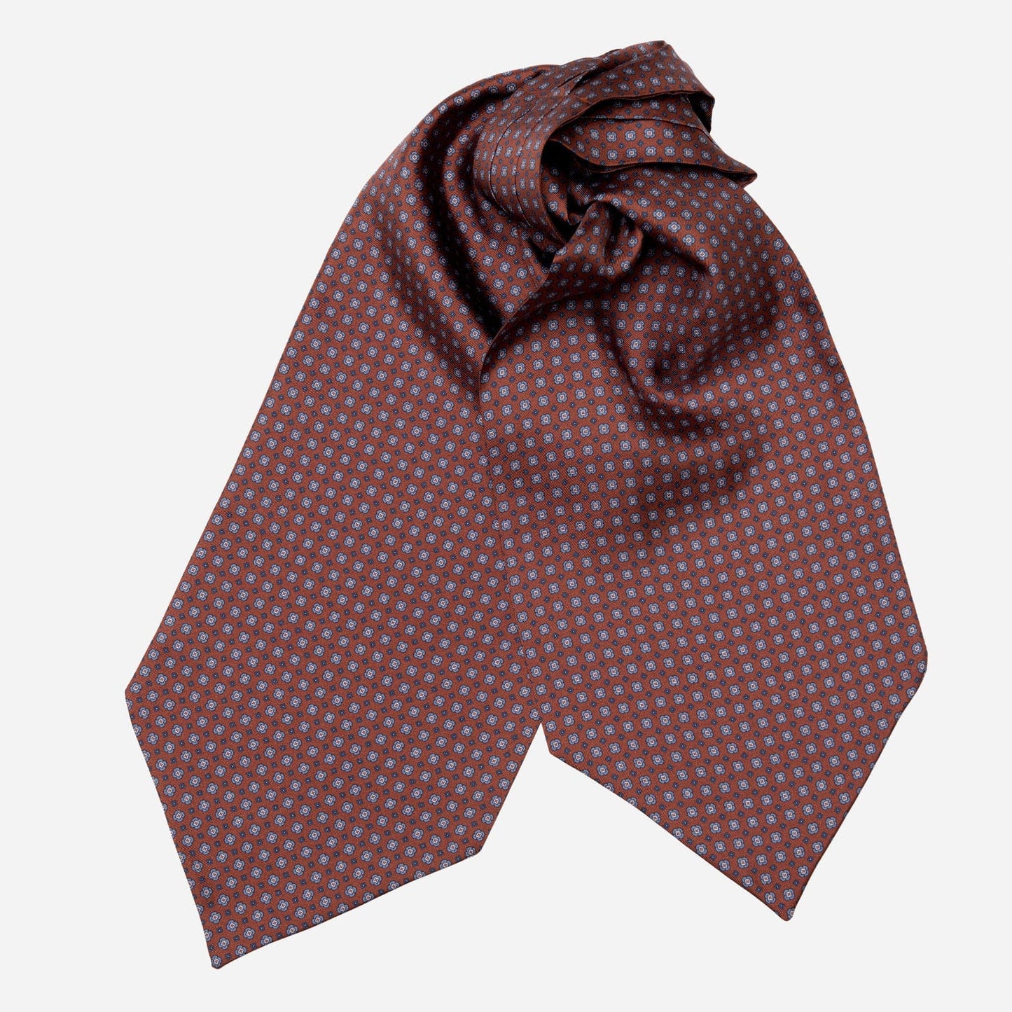 Navona - Silk Ascot Cravat Tie - Chocolate - Solstik