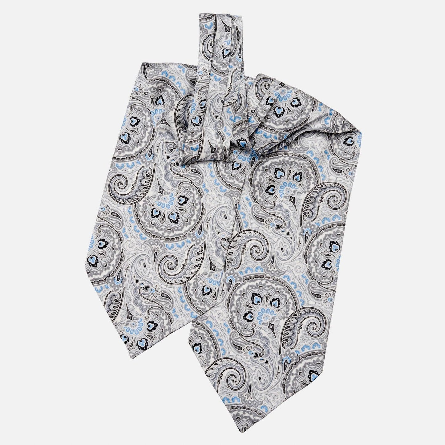 Bugatti - Silk Ascot Cravat Tie - Grey - Solstik