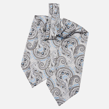 Bugatti - Silk Ascot Cravat Tie - Grey - Solstik