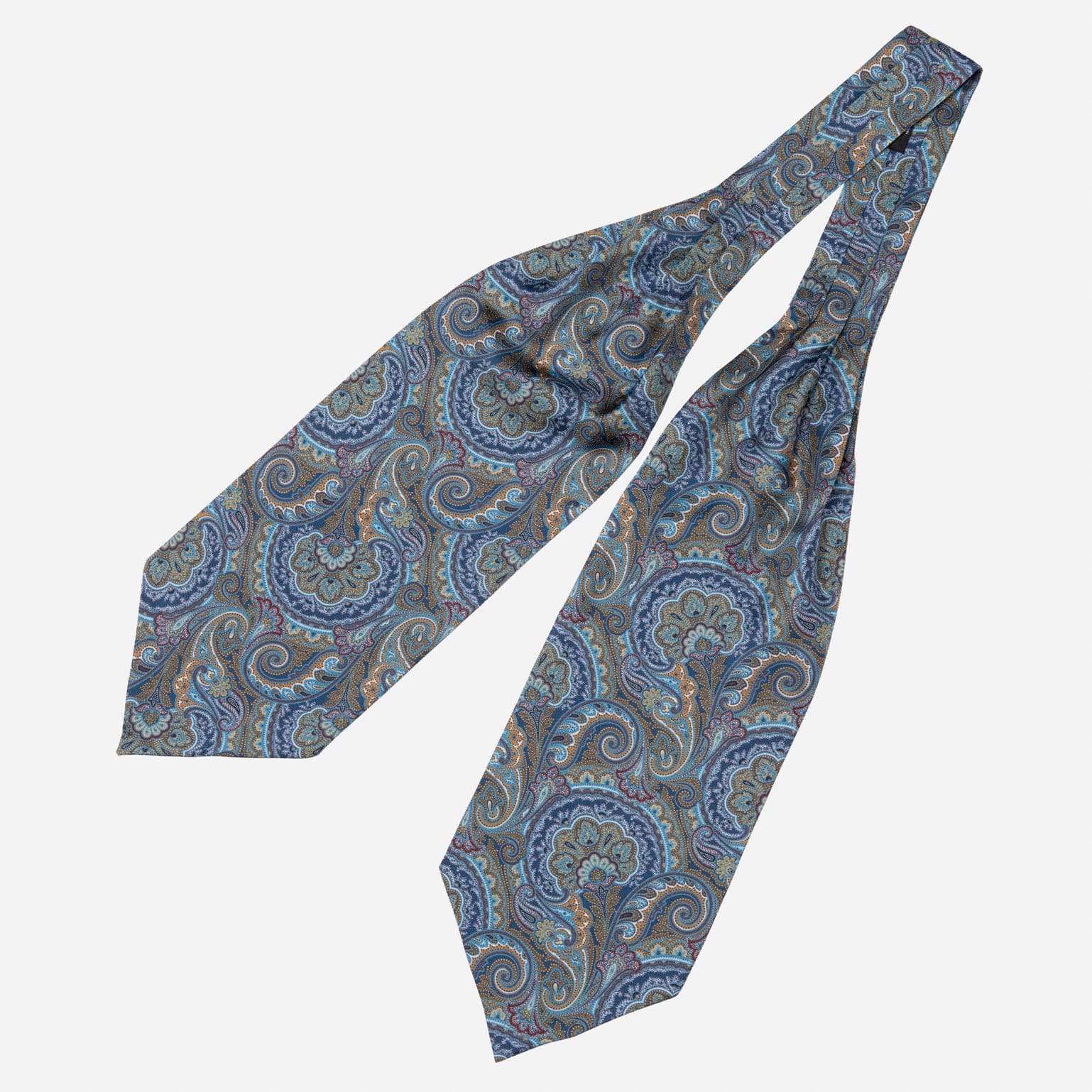 Bugatti - Silk Ascot Cravat Tie - Petrol Blue - Solstik
