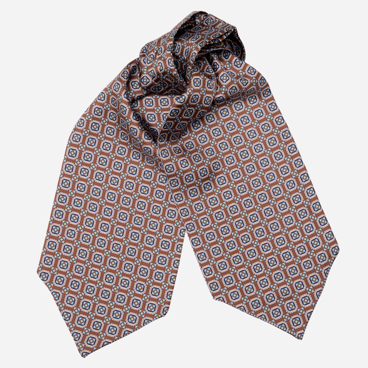 Barberini - Silk Ascot Cravat Tie - Chocolate - Solstik