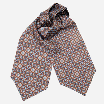 Barberini - Silk Ascot Cravat Tie - Chocolate - Solstik