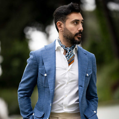 Toscana - Silk Neckerchief - Sky Blue - Solstik