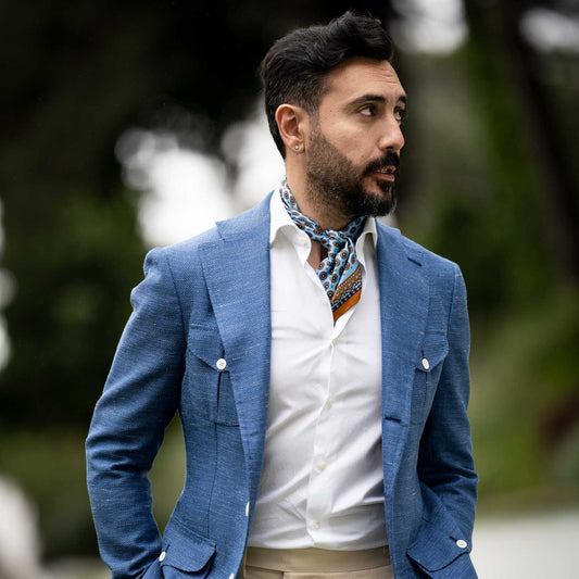 Toscana - Silk Neckerchief - Sky Blue - Solstik