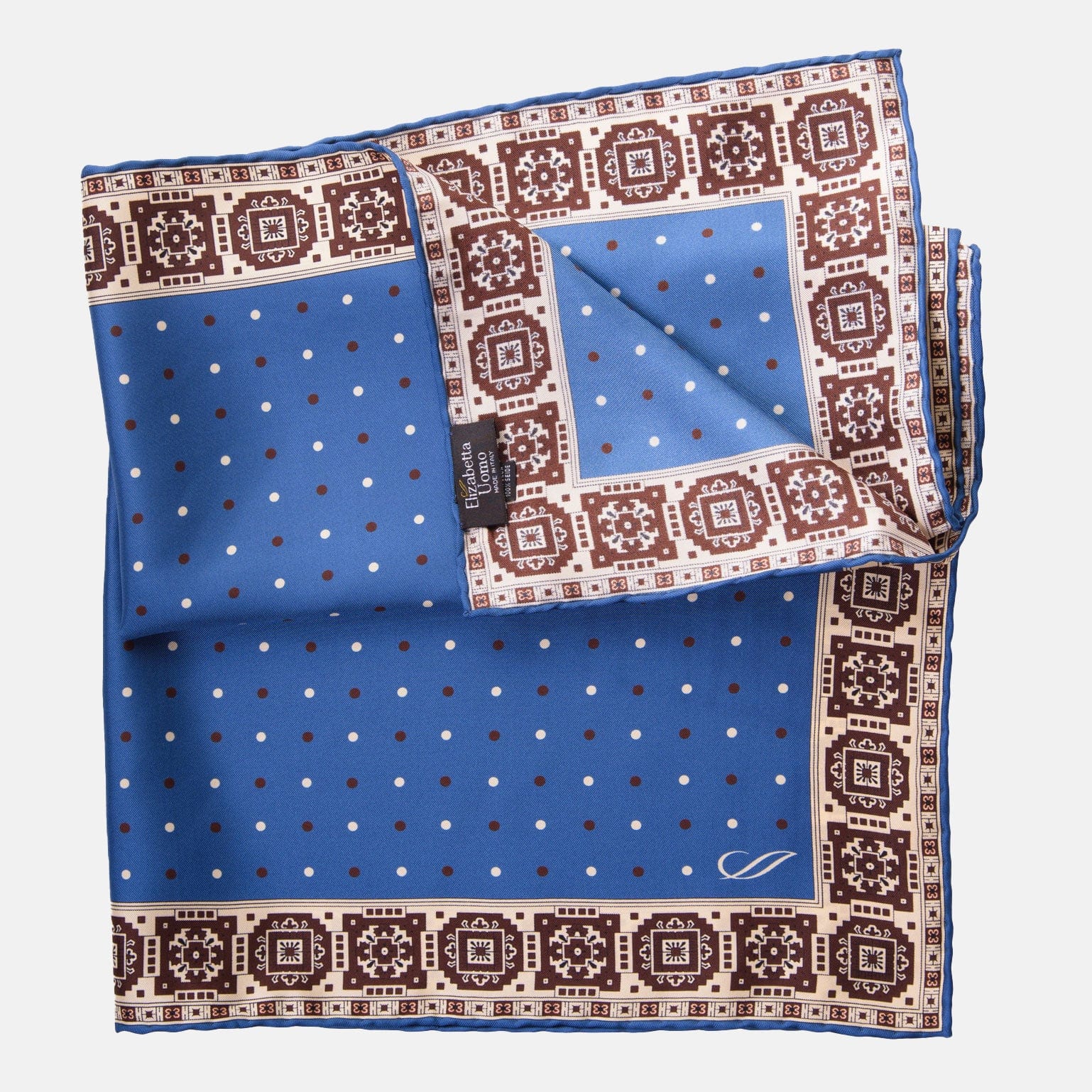 Bergamo - Silk Neckerchief - Blue - Solstik